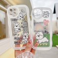 thumbnail image 2 of Samsung Galaxy S23 A14 S22 S21 S20 5G FE Pro Ultra Plus Puppy Rainbow Note Love Heart Cute Clear Soft Wave Case, 2 of 3
