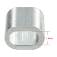 thumbnail image 2 of Mangas de aluminio en forma ovalada para cable de 1.2 mm (0.047") con clips de crimpado, 100 piezas, 2 of 5