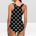 thumbnail image 6 of Uaswgudfs Women's Classic One-Piece Swimsuit with Polka Dot Print, Simple Straps, and Round Neckline, Tailored in Smooth, Stretch-Fit Fabric, 6 of 6