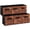 Rustic Brown and Black-11"-6 Pack, variant on Fabric Storage Cubes  6 Pack Foldable Bins With Handle 11 Inch Box For Shelves Closet Organizer Rustic Brown And Black