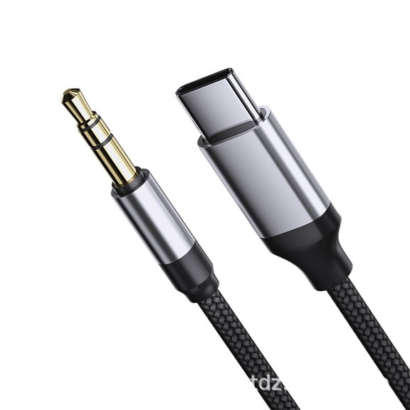 Aux audio cable, speaker and headphone adapter, audio adapter, car Bluetooth audio cable,Black type-c-3.5mm 1M