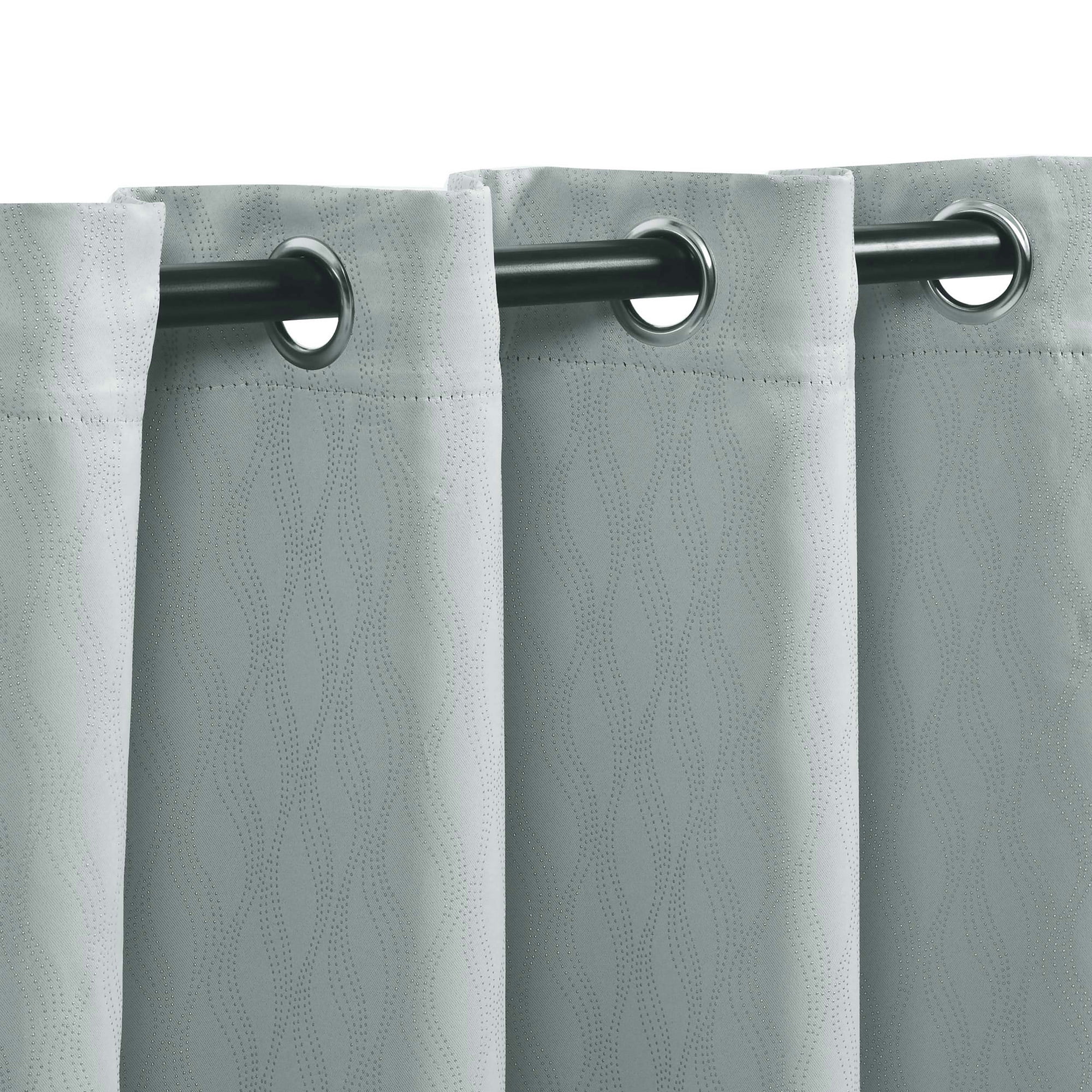 Superior Zuir Blackout Curtain Panel, 6 Grommets, Set of 2, 42" W x 108" L, Sea Foam