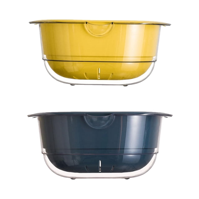 Cuenco limpiador de frutas para cocina, colador de bayas, ensaladas y verduras, 2 uds.