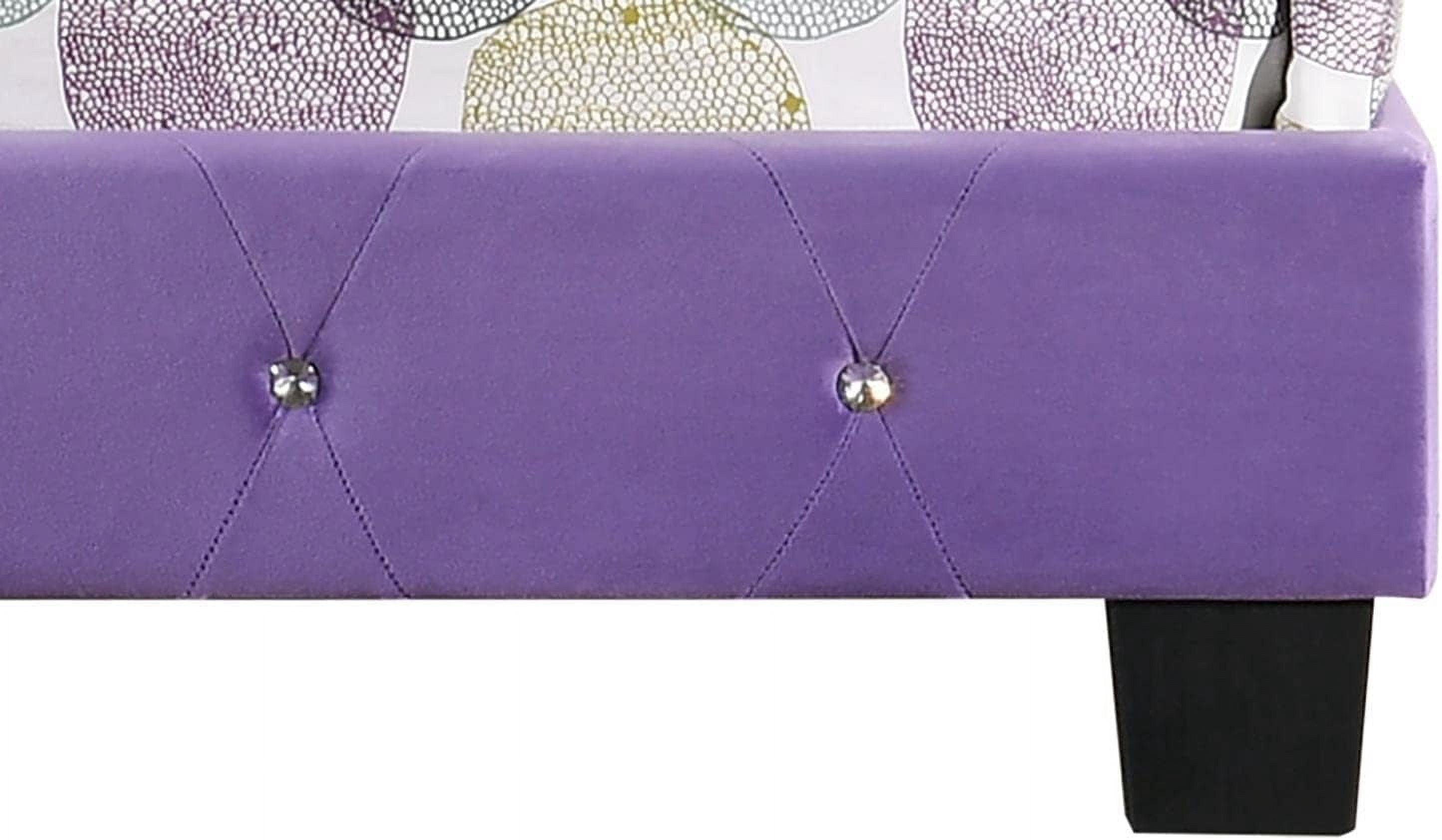 Glory Furniture Suffolk Twin Bed in Purple Color