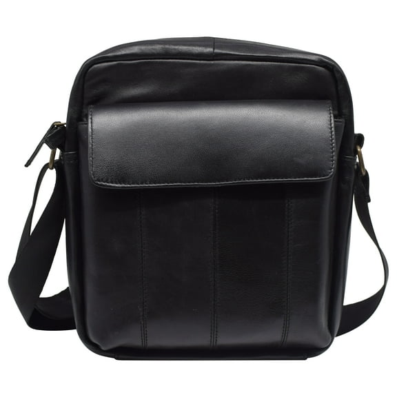 Mens Crossbody Bag Genuine Leather Man Shoulder Handbag for iPad Tablets, Travel, Cycling, Hiking, Office, Business