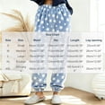 thumbnail image 3 of Women's Fleece Pajama Pants Star Print Elastic Waist Cuffed Ankle Loose Fit Soft Warm Cozy Casual Fall Winter Everyday Lounge Sleep Trousers Blue, 3 of 8