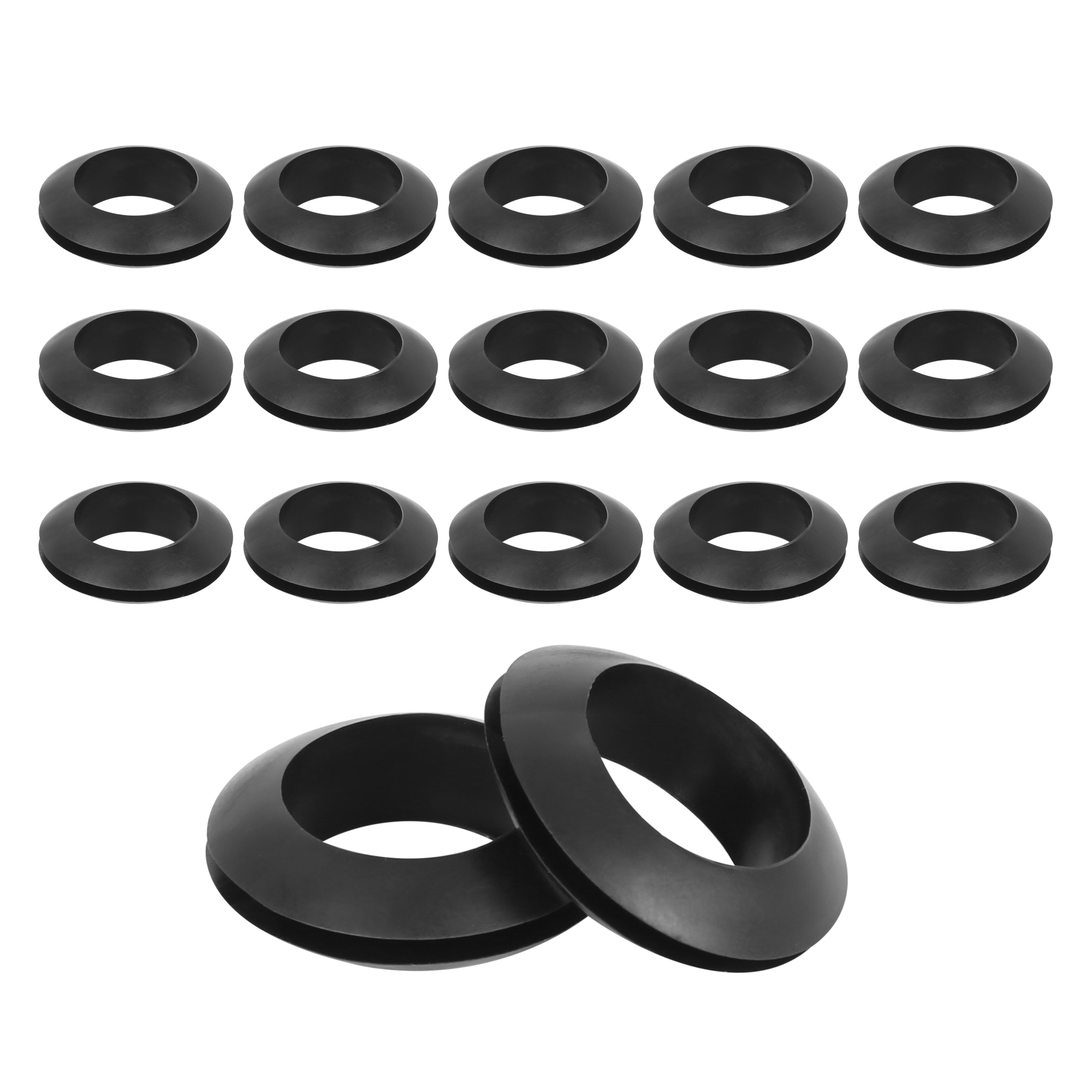 150pcs 20mm Rubber Grommet Double Side O Ring Electric Cable Protector
