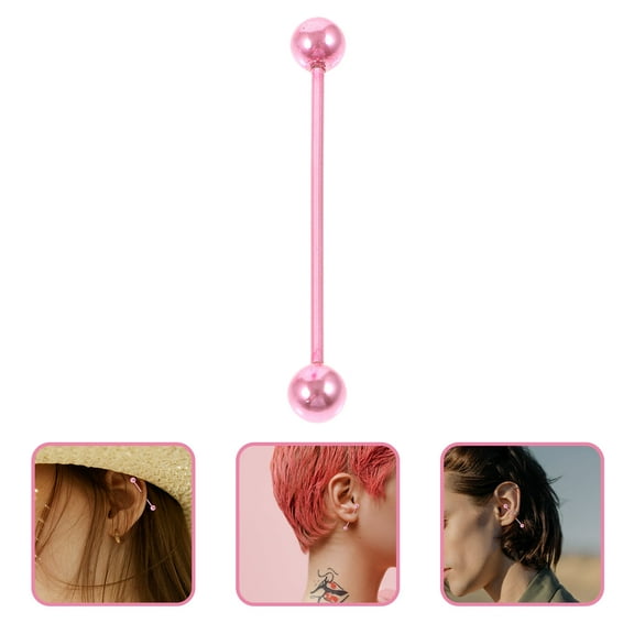 IBASETOY Stainless Steel Piercing Jewelry Pink Ear Bone Earring 1Pack Hypoallergenic Body Piercing for Women