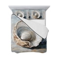 thumbnail image 7 of Coastal Seashells King Size Down Alternative Comforter, Lightweight Comforter Quilt Bedding Set with Pillow Shams Rustic Nautical Oil Abstract Painting All Seasons Bed Comforter Duvet Insert 96"x106", 7 of 7