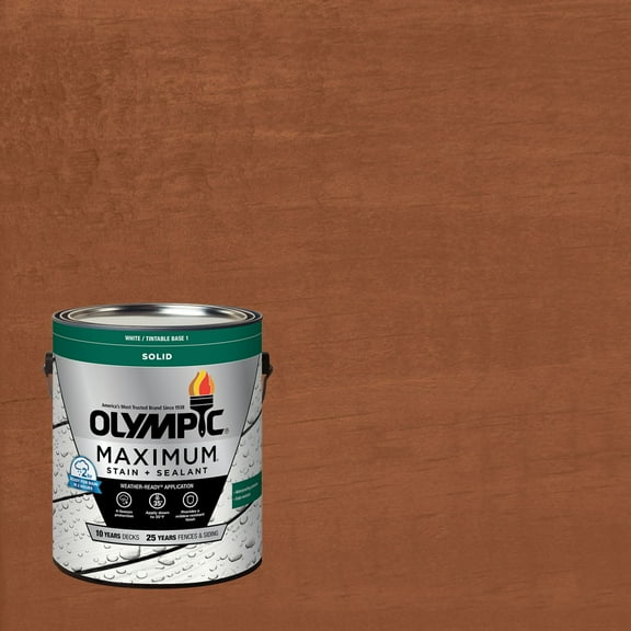 Olympic Maximum 1 GallonSC-1061 Pine Pods Solid Color Exterior Stain and Sealer in One