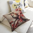 thumbnail image 5 of bird branch flowerslinen throw pillowcase decoration pillowcase gifting preferred 20x20 inch cushion cover 2 sets sofa pillowcase sofa bedroom living room car, 5 of 8