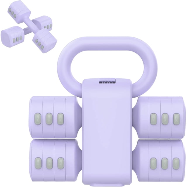inAdjustable Dumbbell Set Levels Hand Weights (Each ./././.lb) for Women & Men Weights Dumbbell Set Convertible to Kettlebell for Home Gym Strength Training