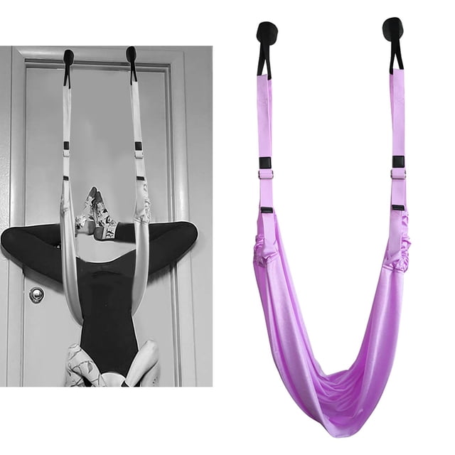 Correa estirada de cinturo Cuelga de correa de pierna del estiramiento del estiramiento del entrenador para estirar espalda Bend Split Inv Púrpura DYNWAVEMX Entrenador de estiramiento de yoga