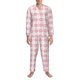 thumbnail image 3 of Balery Plaid Heart Pijama para Hombre de Dos Piezas con Manga Larga, Conjunto de Dormir y Descanso Suave con Bolsillos-Small, 3 of 7