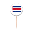 thumbnail image 1 of Costa Rica Country Love Toothpick Flags Round Labels Party Decoration, 1 of 3