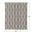 thumbnail image 5 of Brown Geometric Quatrefoil Pattern Shower Curtain 72"x84" ,Bathroom Decorative Shower Curtains Set with 12 Hooks,Modern Waterproof Washable Shower Curtain, 5 of 6