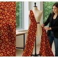 thumbnail image 5 of Soimoi Red Cotton Poplin Fabric Sunflower Floral Print Sewing Fabric Yard 42 Inch Wide, 5 of 7