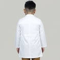 thumbnail image 3 of HeedFit Kids Unisex Lab Coat, 3-Button Front, 5-6, White, 3 of 7