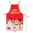 thumbnail image 3 of SPRING PARK Chistmas Apron, Holiday Kitchen Apron Christmas Santa Claus/Elk/Snowman Style Decoration Apron for Christmas Dinner Party Cooking Baking Crafting House Cleaning Kitchen, 3 of 3