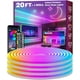 thumbnail image 1 of Luces de cuerda de neón de 20 pies, control de luces de cuerda LED flexibles con aplicación/control remoto, luces de cuerda de múltiples modos, luces de neón LED RGB para exteriores IP65 a prueba de a, 1 of 5