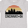 thumbnail image 4 of Inktastic Cincinnati Ohio Skyline Retro Boys or Girls Toddler T-Shirt, 4 of 5
