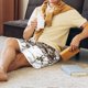 thumbnail image 5 of Balery Woodland Forest With Deers Pantalones cortos de pijama de punto de algodón para hombre con cinturilla y bolsillos-4X-Large, 5 of 6