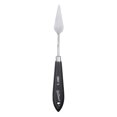 thumbnail image 1 of Cuchillo de Paleta Uxcell Herramienta de Pintura 8.07" Espátula de Hoja Punta de Acero Inoxidable con Diseño de Agujero Mango de Madera de Haya para Lienzo de Aceite, Negro/Plata, 1 of 7