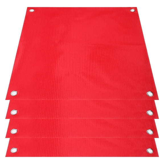 LABSERRON Red Warning Flags Pvc 4Pcs