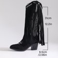 thumbnail image 2 of SACFOF Cowboy Boots for Women Fringe Knee High Cowgirl Western Boots with Classic Embroidery Pointed Toe Chunky Heel for Weddings Parties, 2 of 6