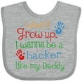 thumbnail image 3 of Inktastic Hacker Like Daddy Boys or Girls Baby Bib, 3 of 4