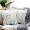 thumbnail image 3 of Outdoor Pillow Cover Spring Floral Set of 2 Waterproof Throw Pillowcases Flower Butterfly Colorful Decorative Patio Furniture Pillows for Couch Garden Indoor & Outdoor Use, 3 of 9