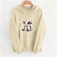 thumbnail image 4 of Aimik Cute Graphic Hoodies Sweatshirts for Women Fall Winter Drawstring Cow Print Pullover Tops Womens Loose Comfy Clothes with Pocket, 4 of 5