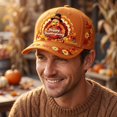 thumbnail image 5 of Voska Thanksgiving Harvest Baseball Cap Adjustable Fall Autumn Turkey Pumpkin Printed Hat Adult Casual Holiday Party Accessory C One Size, 5 of 5