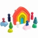 thumbnail image 3 of Bloques de apilamiento de arcoíris para niños y niñas, juguete de madera Montessori de geometría, juego educativo de construcción, regalo de cumpleaños, 3 of 4