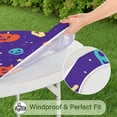 thumbnail image 5 of Halloween Elastic Fitted Table Cover for Round Table 52 Inch - Pumpkin Themed Washable Fabric Kitchen Dining Decor, 5 of 6