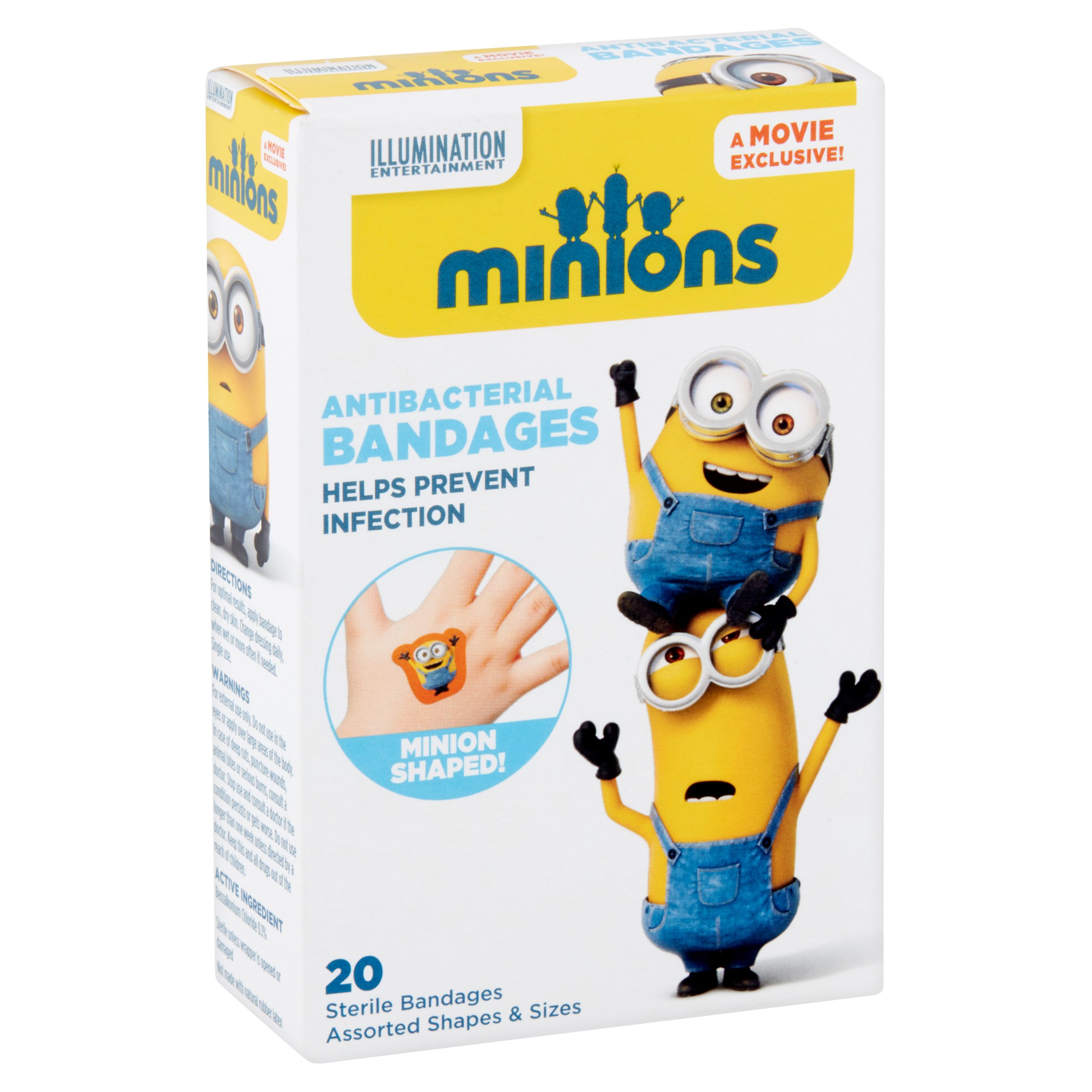 Minions Antibacterial Bandages Sterile Bandages, 20 count - image 2 of 4