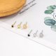 thumbnail image 1 of Pendientes de amor con incrustaciones de diamantes, bonitos pendientes de moda para mujer, pequeños y exquisitos mini pendientes, diseño de corazón de moda, 1 of 5