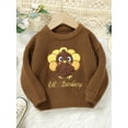 thumbnail image 6 of Suealasg Toddler Baby Girl Boy Thanksgiving Sweater Long Sleeve Turkey Embroidery Knit Pullover 6M 12M 18M 24M 3T Kids Fall Warm Knitwear, 6 of 8