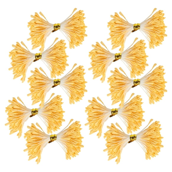 Gypsum Stamen900Pcs Artificial Stamen Gypsum Orange Color Stamen Double End Stamen Performance Driven