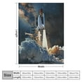 thumbnail image 4 of BCIIG  Outer Space Throw Blanket, Space Shuttle Taking Off Star Field Scientific Astrophotography Art, Flannel Fleece Accent Piece Soft Couch Cover for Adults,  50x60in, 4 of 6