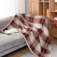 thumbnail image 2 of Home Decor Heated Throw Blanket, Energy-Saving Design with Plaid Pattern, Ultra-Plush Softness for All Seasons, Reversible and Fade Resistant (Nordic Midnight), 2 of 4