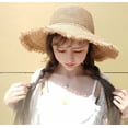 thumbnail image 5 of CoCopeaunts Floppy Straw Hat for Women Wide Brim Summer Handmade Woven Sun Hats UV Protection Breathable Beach Hat with Fringes, 5 of 8