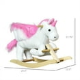 thumbnail image 3 of Unicorn Baby Rocking Horse Toy for Kids with Lullaby Song,Plush Ride On Horse with Heavy-Duty Support System,Interactive Toy Pretend Play Toy for Toddlers,White Wood Toys Kids Bikes Riding Toys, 3 of 5