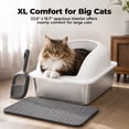 thumbnail image 6 of Alvantor XL Enclosed Stainless Steel Cat Litter Box with High Sides & Litter Mat, 6 of 7