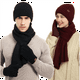 thumbnail image 3 of Bufanda larga de las mujeres del sombrero del cráneo del guante de la pantalla táctil de la bufanda larga del sombrero caliente que hace punto del invierno de las mujeres, 3 of 7