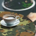 thumbnail image 2 of Ambesonne Camo Fitted Round Tablecloth, Classic Germany Pattern, 36"- 40" Diameter, Green Brown Dark Green, 2 of 4