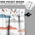 thumbnail image 5 of Kitchen Curtains 36 Inch Short - 3 Panel Set, Rod Pocket Window Curtain, Boho Floral Tribal Style, 100% Polyester for Farmhouse, Kitchen, Cafe, Bedroom, Easy Wash, 5 of 6