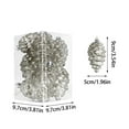 thumbnail image 3 of CuiLiyq 8 PCS Christmas Tree Pinecone Ornaments, Hanging Pine Cone Ornaments, for Christmas Tree Decor, Hanging Pine Cone Shape Christmas Decorations (Silver), 3 of 3