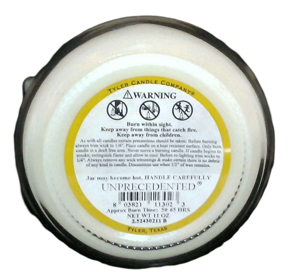 Tyler Candle Company - Unprecedented - 11oz jar candle - with Tyler matches