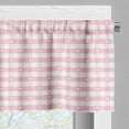thumbnail image 3 of Ambesonne Checkered Valance Pack of 2, Romantic, 54"X18", Pale Pink White, 3 of 5